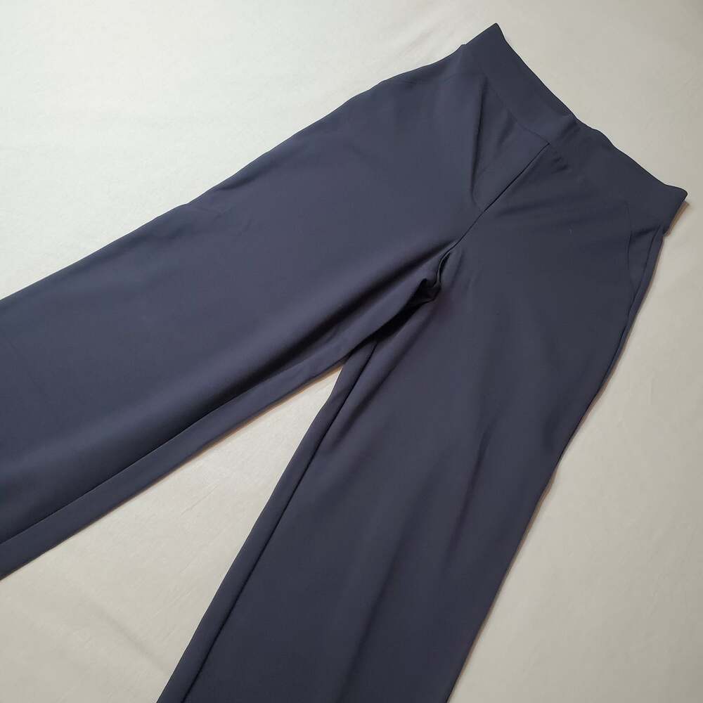 Quince Women's Size S Ultra Stretch Ponte Wide Leg Pant Navy Blue